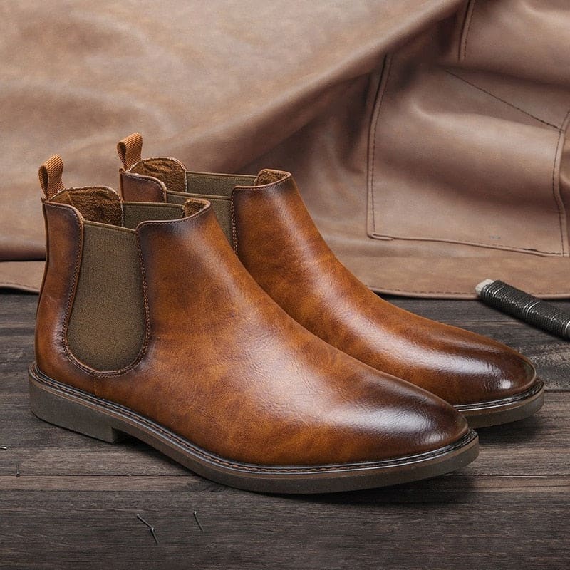 Bota Chelsea Masculina De Couro