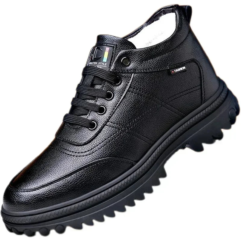 Bota Masculina Casual De Couro