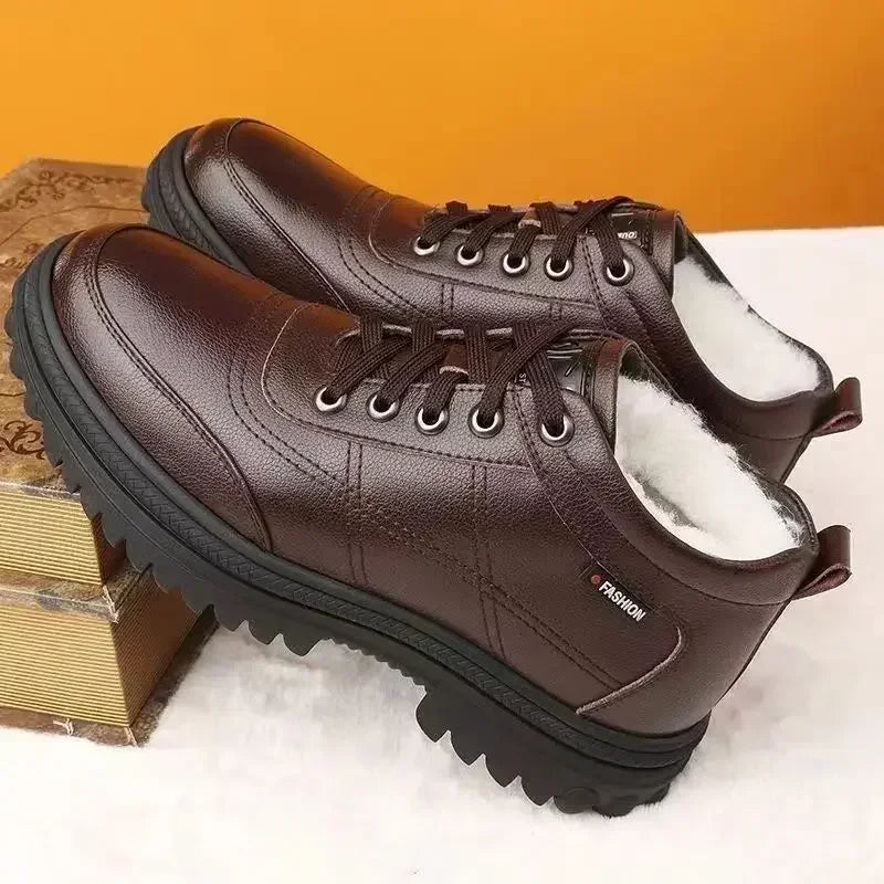 Bota Masculina Casual De Couro